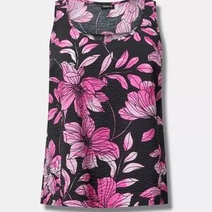 Torrid Black and Pink Scoop Neck Tank Top